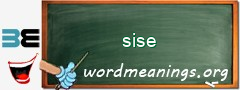 WordMeaning blackboard for sise